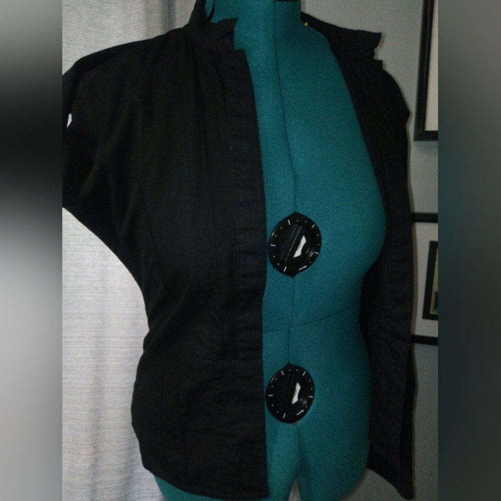 Vintage Buffalo David Bitton Long Sleeved Snap Button Shirt in Black Sz M - Picture 7 of 12